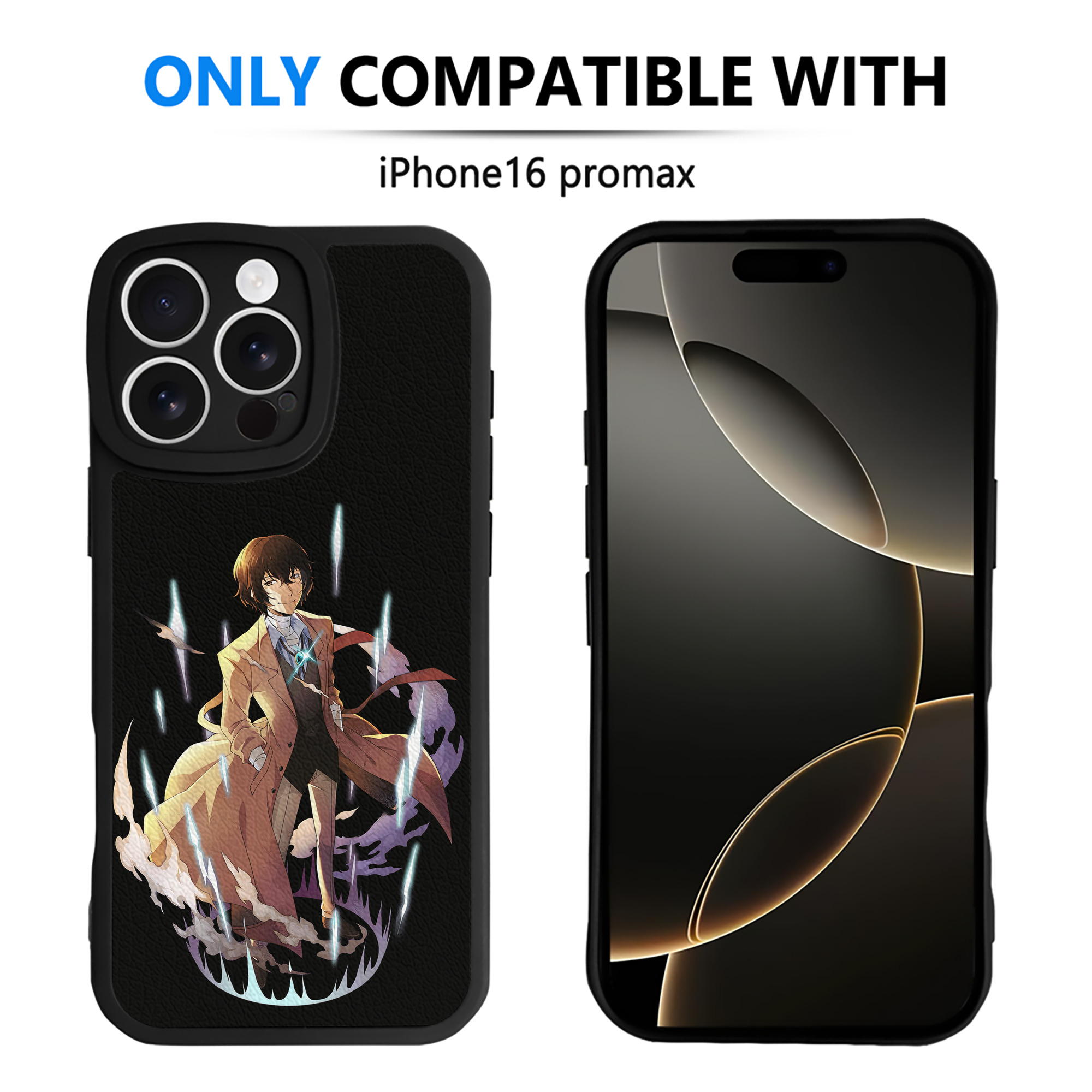 （画像用） 文豪ストレイドッグス Bungo Stray Dogs 【iPhone 16シリーズ対応】シリコンスマホケース（レザー調） 材質：シリコン